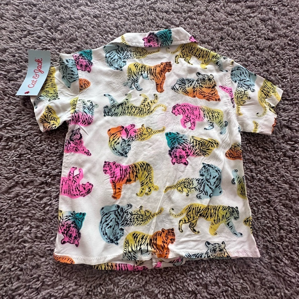 Brand New Cat & Jack Multicolor Tiger Print Kids Shirt